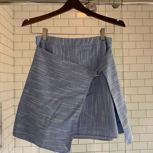 NWOT Blue and White Striped Skirt